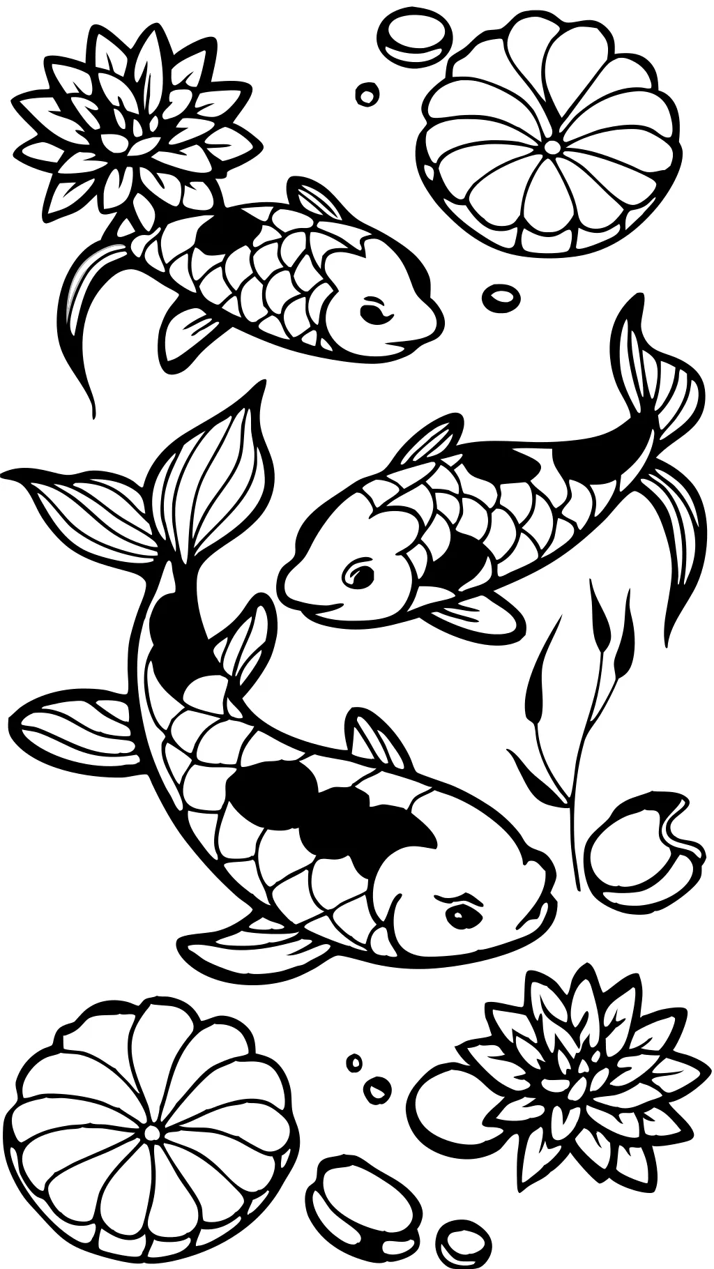 koi coloring pages